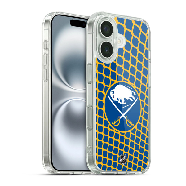 NHL Buffalo Sabres Net Pattern Soft Gel Case for Apple iPhone 16