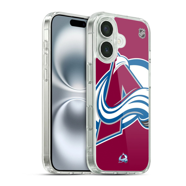 NHL Colorado Avalanche Oversized Soft Gel Case for Apple iPhone 16 & MagSafe