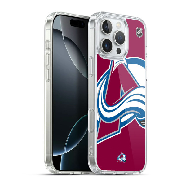 NHL Colorado Avalanche Oversized Soft Gel Case for Apple iPhone 16 Pro Max & MagSafe
