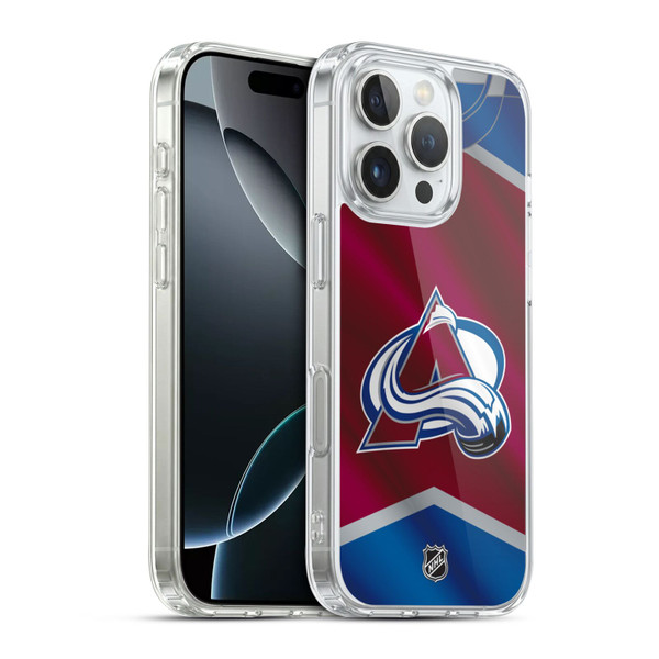 NHL Colorado Avalanche Jersey Soft Gel Case for Apple iPhone 16 Pro & MagSafe