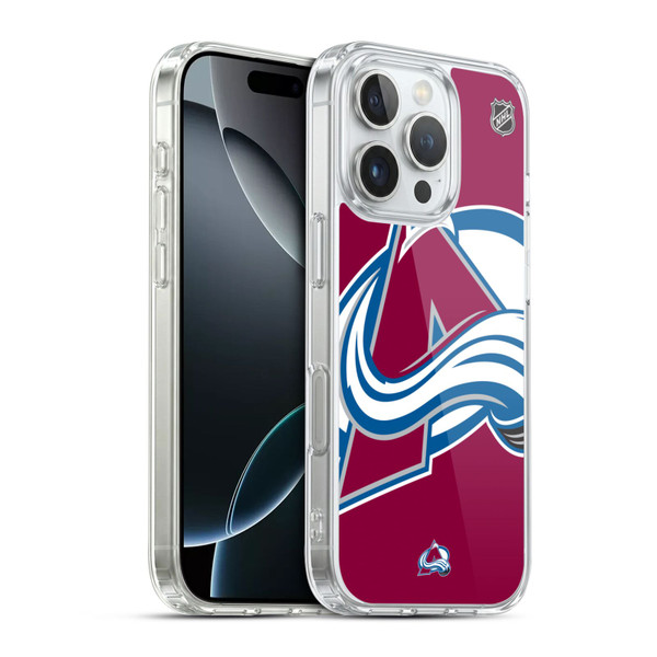 NHL Colorado Avalanche Oversized Soft Gel Case for Apple iPhone 16 Pro & MagSafe