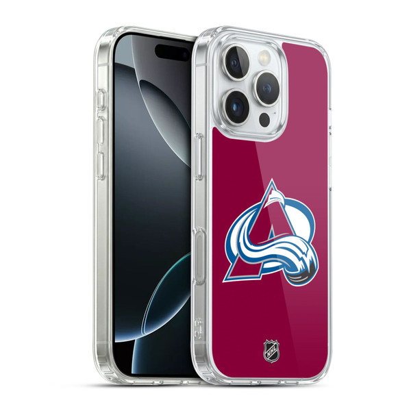 NHL Colorado Avalanche Plain Soft Gel Case for Apple iPhone 16 Pro & MagSafe