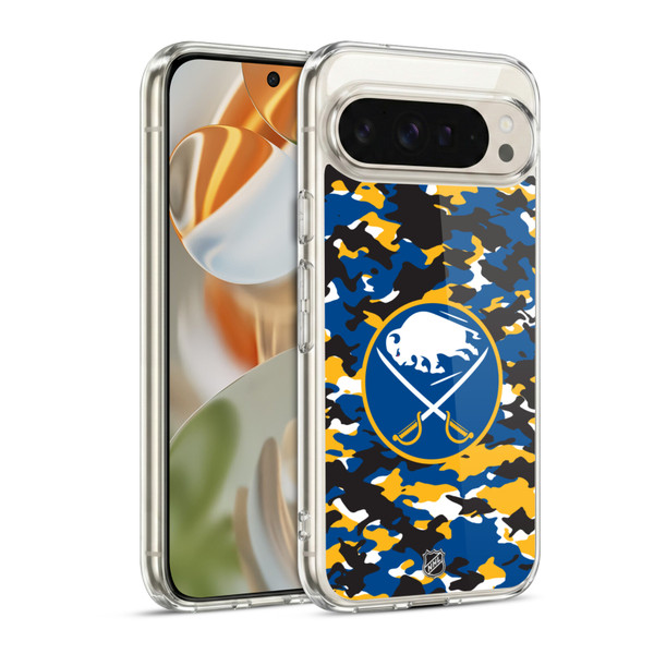 NHL Buffalo Sabres Camouflage Soft Gel Case for Google Pixel 9 / Pixel 9 Pro