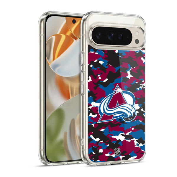 NHL Colorado Avalanche Camouflage Soft Gel Case for Google Pixel 9 / Pixel 9 Pro