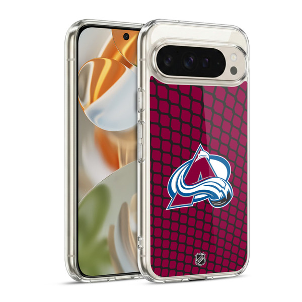 NHL Colorado Avalanche Net Pattern Soft Gel Case for Google Pixel 9 / Pixel 9 Pro