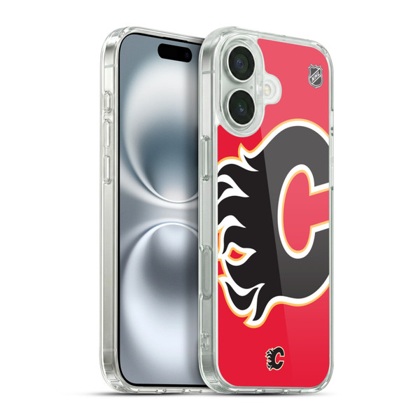 NHL Calgary Flames Oversized Soft Gel Case for Apple iPhone 16 Plus & MagSafe