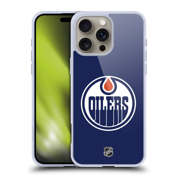 NHL Edmonton Oilers Plain Soft Gel Case for Apple iPhone 16 Pro Max