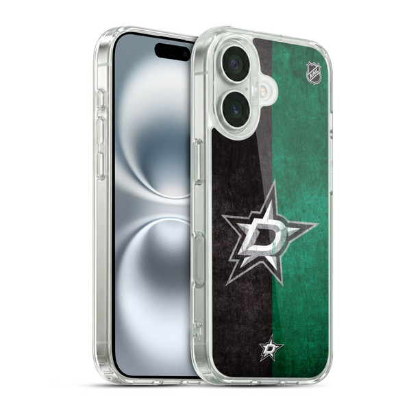 NHL Dallas Stars Half Distressed Soft Gel Case for Apple iPhone 16