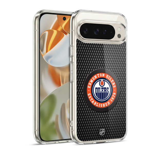 NHL Edmonton Oilers Puck Texture Soft Gel Case for Google Pixel 9 / Pixel 9 Pro