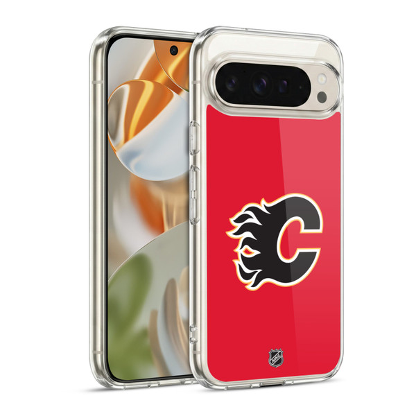 NHL Calgary Flames Plain Soft Gel Case for Google Pixel 9 / Pixel 9 Pro