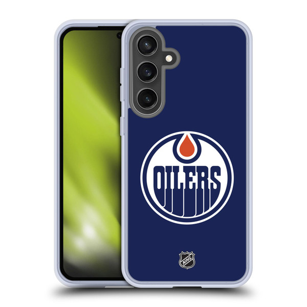NHL Edmonton Oilers Plain Soft Gel Case for Samsung Galaxy S24 FE