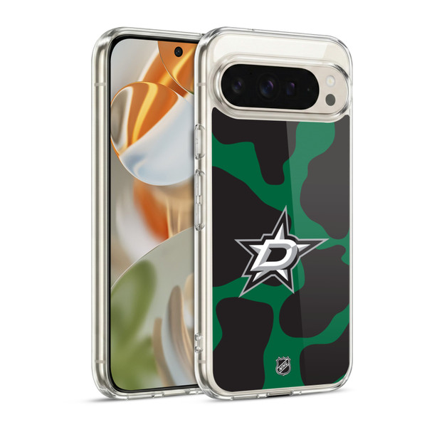 NHL Dallas Stars Cow Pattern Soft Gel Case for Google Pixel 9 / Pixel 9 Pro