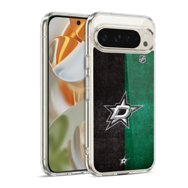 NHL Dallas Stars Half Distressed Soft Gel Case for Google Pixel 9 / Pixel 9 Pro