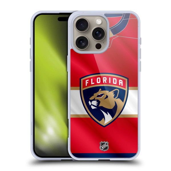 NHL Florida Panthers Jersey Soft Gel Case for Apple iPhone 16 Pro Max