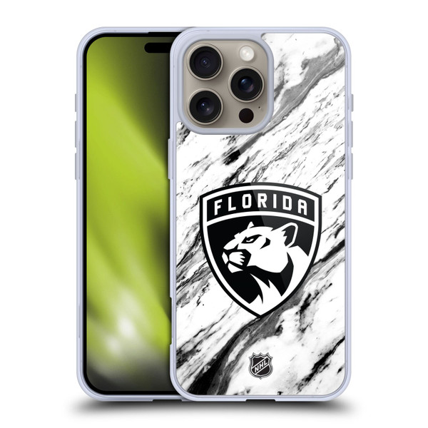 NHL Florida Panthers Marble Soft Gel Case for Apple iPhone 16 Pro Max