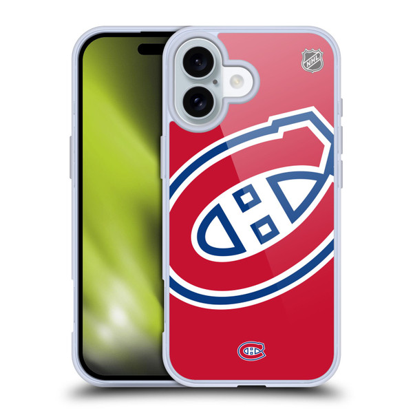 NHL Montreal Canadiens Oversized Soft Gel Case for Apple iPhone 16