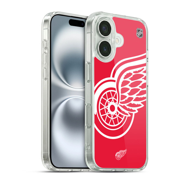 NHL Detroit Red Wings Oversized Soft Gel Case for Apple iPhone 16 & MagSafe