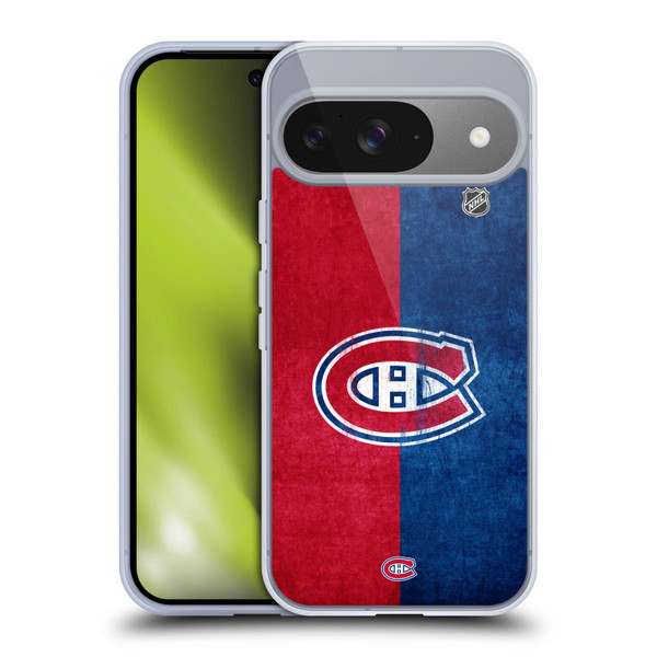 NHL Montreal Canadiens Half Distressed Soft Gel Case for Google Pixel 9 / Pixel 9 Pro