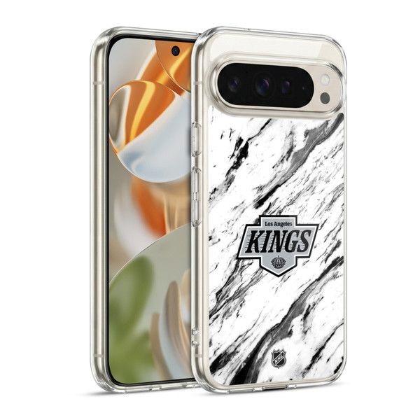 NHL Los Angeles Kings Marble Soft Gel Case for Google Pixel 9 / Pixel 9 Pro