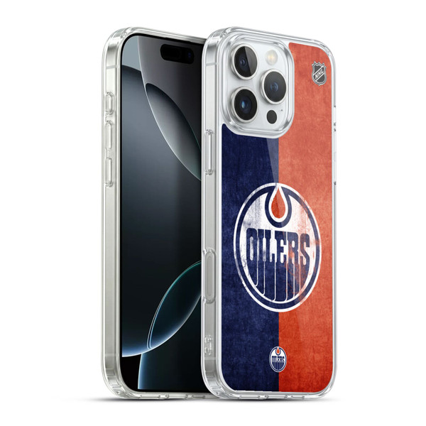 NHL Edmonton Oilers Half Distressed Soft Gel Case for Apple iPhone 16 Pro Max & MagSafe