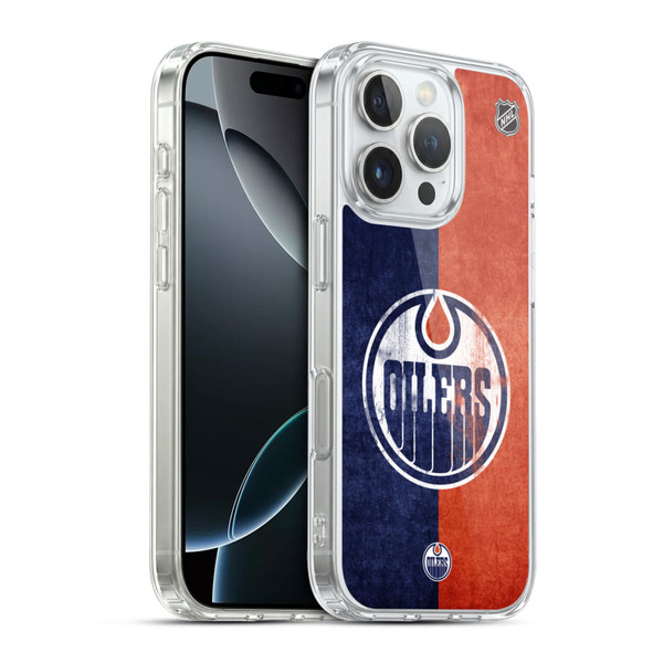 NHL Edmonton Oilers Half Distressed Soft Gel Case for Apple iPhone 16 Pro & MagSafe