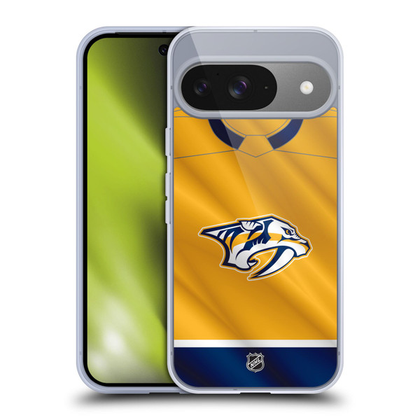 NHL Nashville Predators Jersey Soft Gel Case for Google Pixel 9 / Pixel 9 Pro