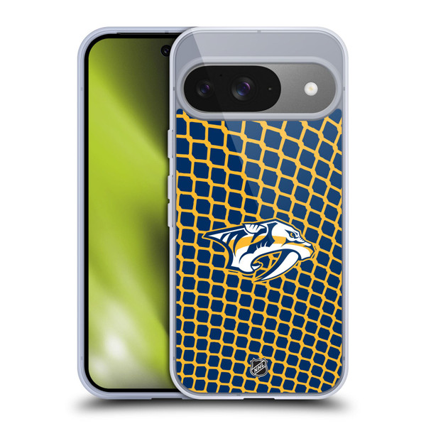 NHL Nashville Predators Net Pattern Soft Gel Case for Google Pixel 9 / Pixel 9 Pro