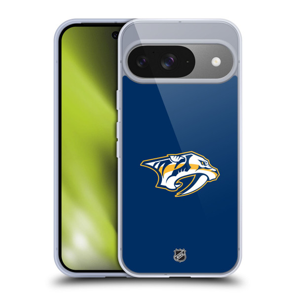 NHL Nashville Predators Plain Soft Gel Case for Google Pixel 9 / Pixel 9 Pro