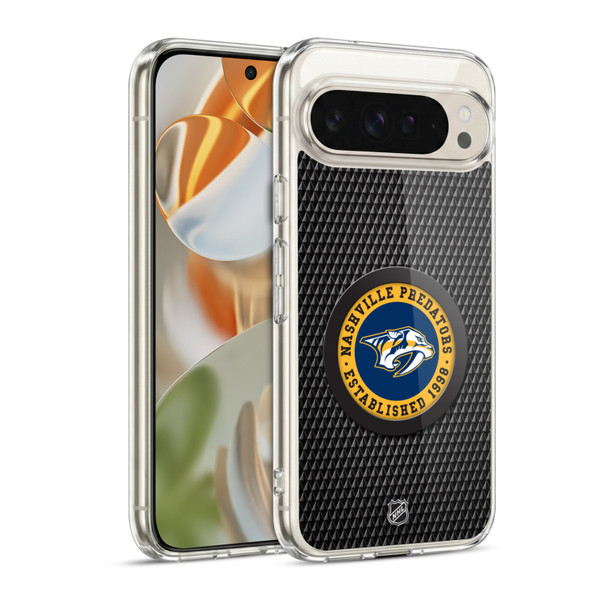 NHL Nashville Predators Puck Texture Soft Gel Case for Google Pixel 9 / Pixel 9 Pro