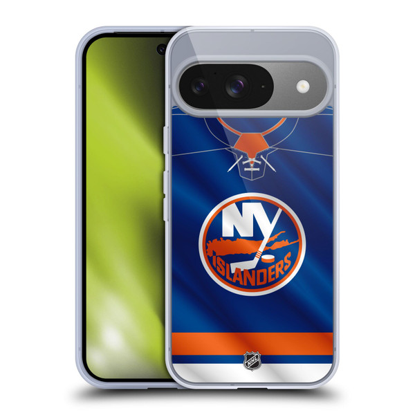 NHL New York Islanders Jersey Soft Gel Case for Google Pixel 9 / Pixel 9 Pro