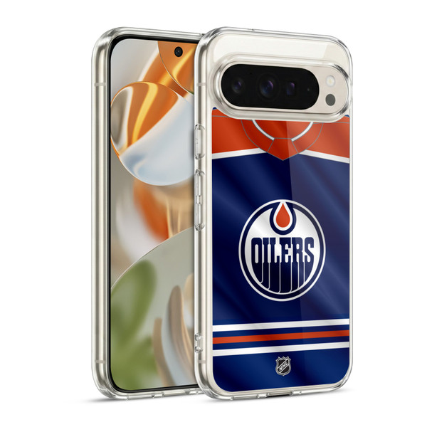 NHL Edmonton Oilers Jersey Soft Gel Case for Google Pixel 9 / Pixel 9 Pro