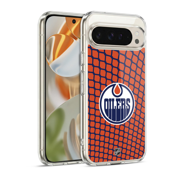 NHL Edmonton Oilers Net Pattern Soft Gel Case for Google Pixel 9 / Pixel 9 Pro