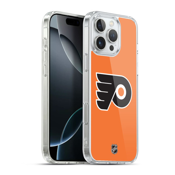 NHL Philadelphia Flyers Plain Soft Gel Case for Apple iPhone 16 Pro Max & MagSafe