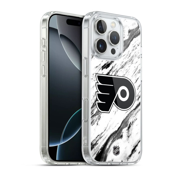 NHL Philadelphia Flyers Marble Soft Gel Case for Apple iPhone 16 Pro & MagSafe