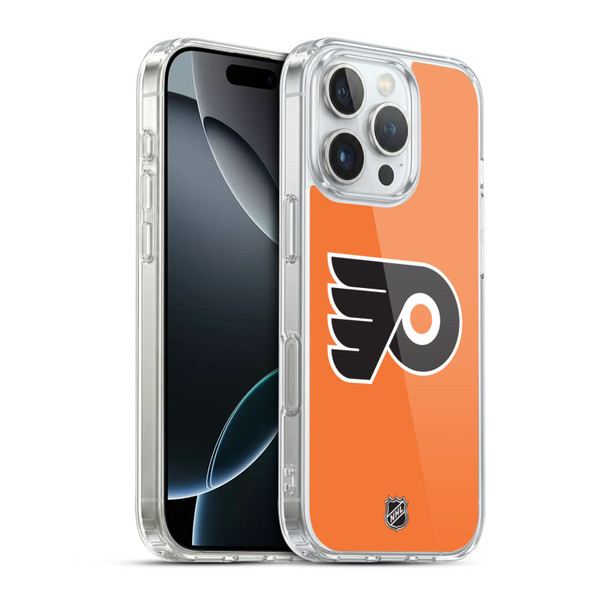 NHL Philadelphia Flyers Plain Soft Gel Case for Apple iPhone 16 Pro & MagSafe