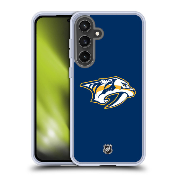 NHL Nashville Predators Plain Soft Gel Case for Samsung Galaxy S24 FE