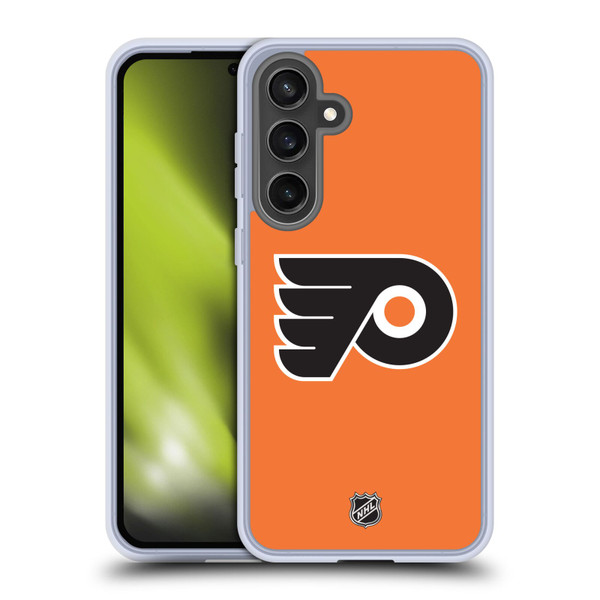 NHL Philadelphia Flyers Plain Soft Gel Case for Samsung Galaxy S24 FE
