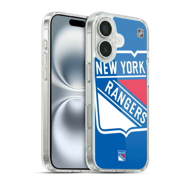NHL New York Rangers Oversized Soft Gel Case for Apple iPhone 16 & MagSafe