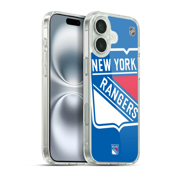 NHL New York Rangers Oversized Soft Gel Case for Apple iPhone 16 Plus & MagSafe
