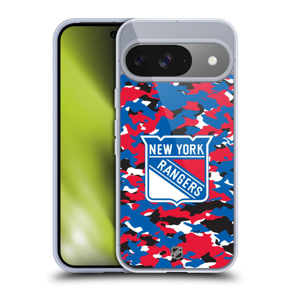 NHL New York Rangers Camouflage Soft Gel Case for Google Pixel 9 / Pixel 9 Pro