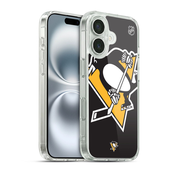 NHL Pittsburgh Penguins Oversized Soft Gel Case for Apple iPhone 16 & MagSafe