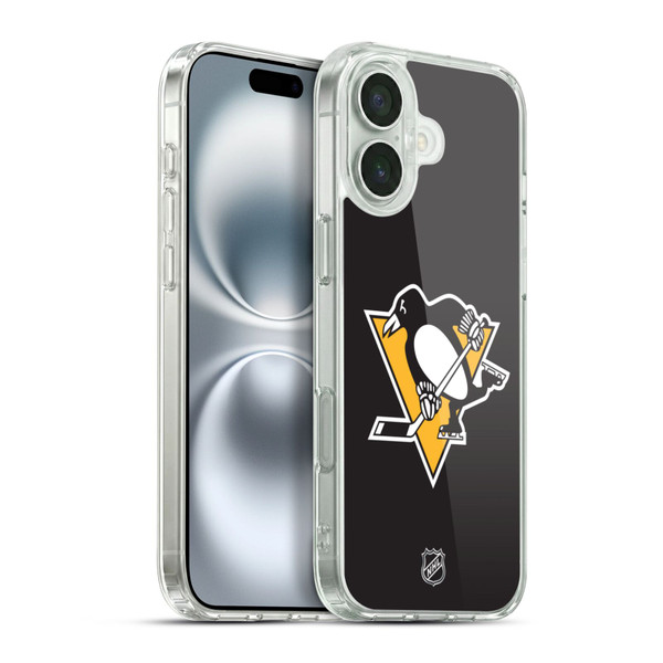 NHL Pittsburgh Penguins Plain Soft Gel Case for Apple iPhone 16 Plus & MagSafe