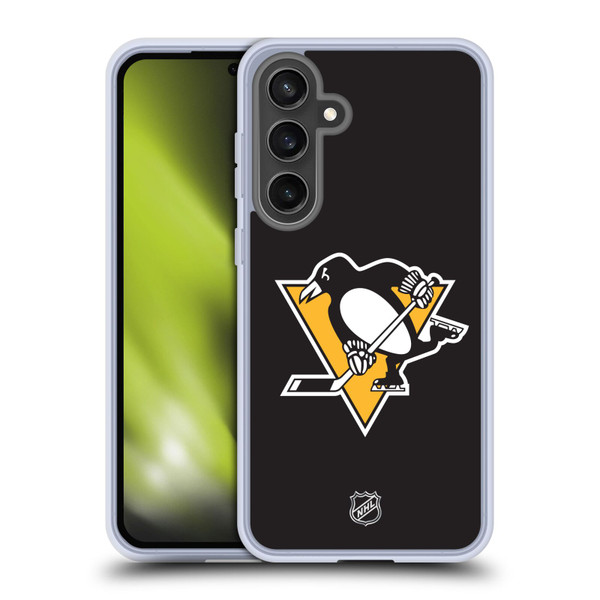 NHL Pittsburgh Penguins Plain Soft Gel Case for Samsung Galaxy S24 FE