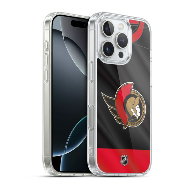 NHL Ottawa Senators Jersey Soft Gel Case for Apple iPhone 16 Pro & MagSafe