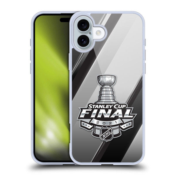 NHL 2021 Stanley Cup Final Stripes 2 Soft Gel Case for Apple iPhone 16 Plus