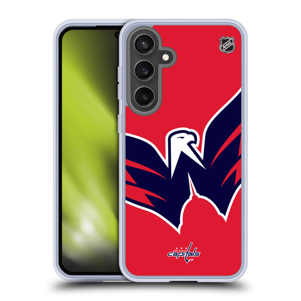 NHL Washington Capitals Oversized Soft Gel Case for Samsung Galaxy S24 FE