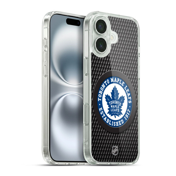 NHL Toronto Maple Leafs Puck Texture Soft Gel Case for Apple iPhone 16 Plus & MagSafe