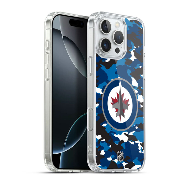 NHL Winnipeg Jets Camouflage Soft Gel Case for Apple iPhone 16 Pro Max & MagSafe