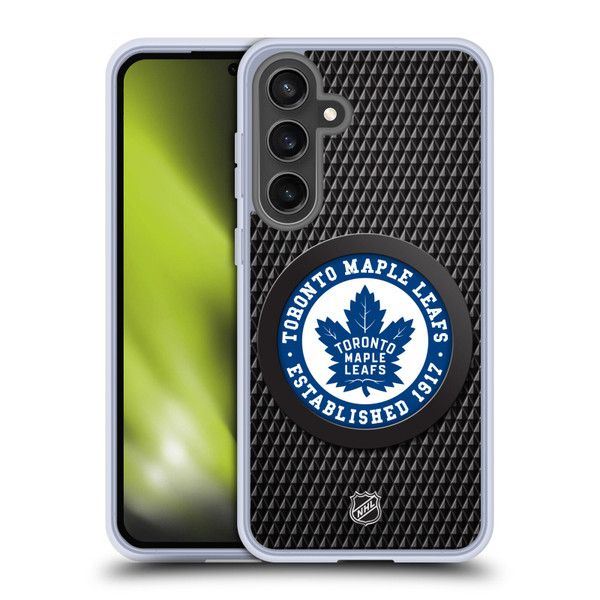 NHL Toronto Maple Leafs Puck Texture Soft Gel Case for Samsung Galaxy S24 FE