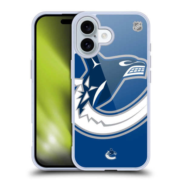 NHL Vancouver Canucks Oversized Soft Gel Case for Apple iPhone 16